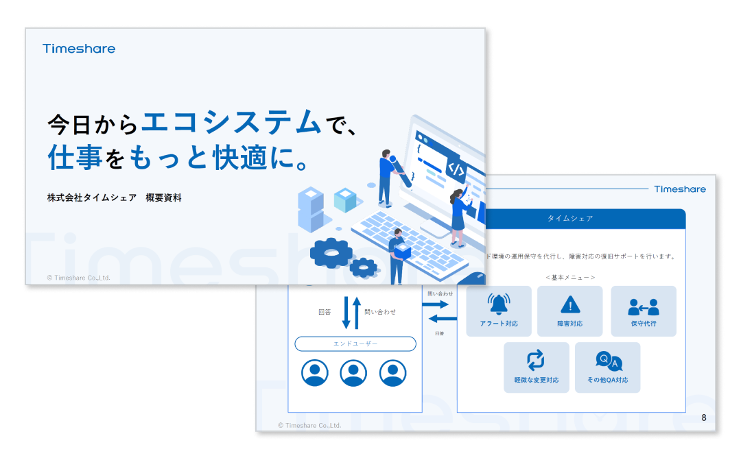 会社概要資料のサンプル画像